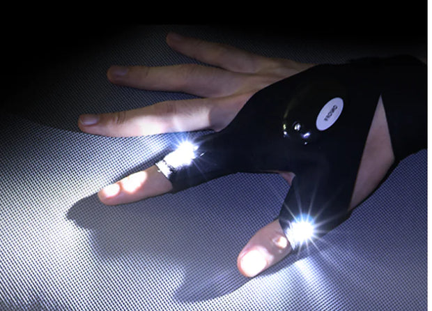 Illuminated Angling Gloves – Half-Finger Outdoor Lighting Gloves
