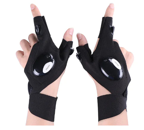 Illuminated Angling Gloves – Half-Finger Outdoor Lighting Gloves