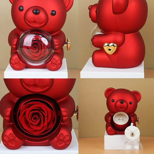 Twirling Teddy Rose Jewelry Case