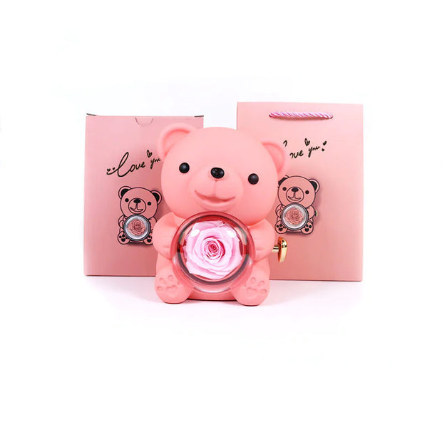 Twirling Teddy Rose Jewelry Case