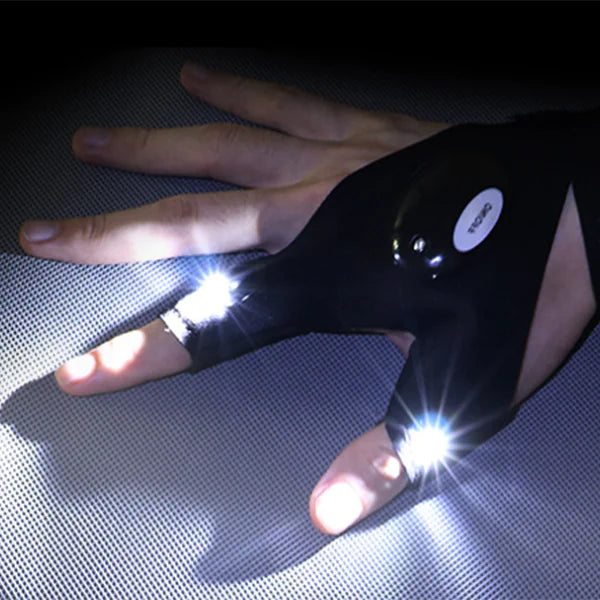 Illuminated Angling Gloves – Half-Finger Outdoor Lighting Gloves