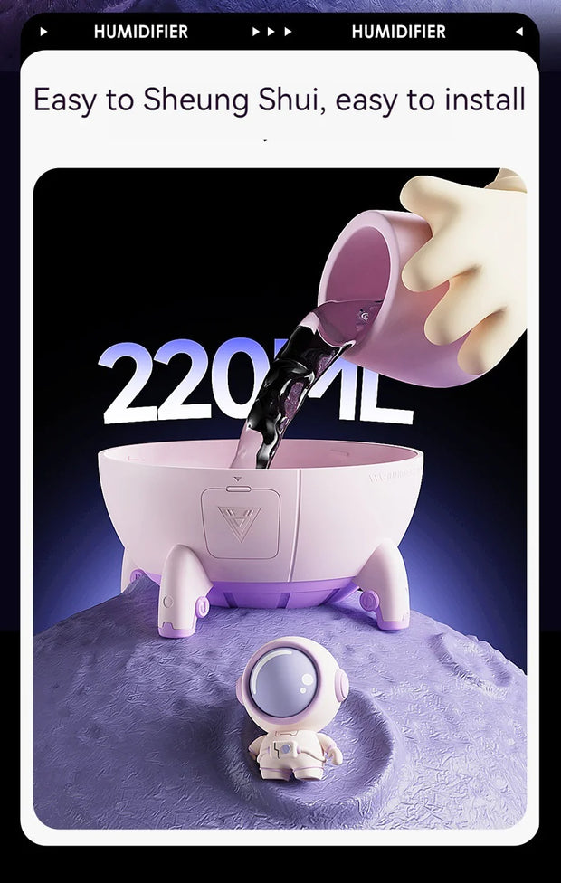 Space Capsule USB Humidifier with Night Lamp